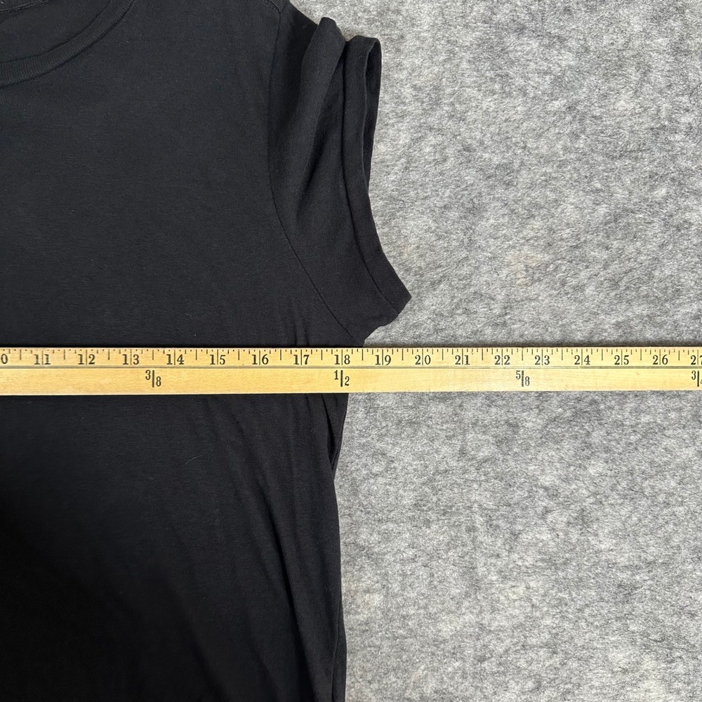 RE/DONE Bodysuit Womens Large Black Short Sleeve Cotton Crew‎ Neck - Picture 5 of 5